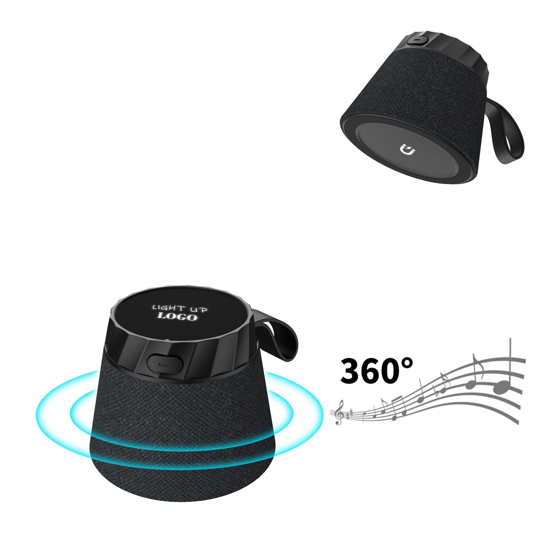 Draagbare bluetooth speaker met magnetische telefoonhouder_voghion.com