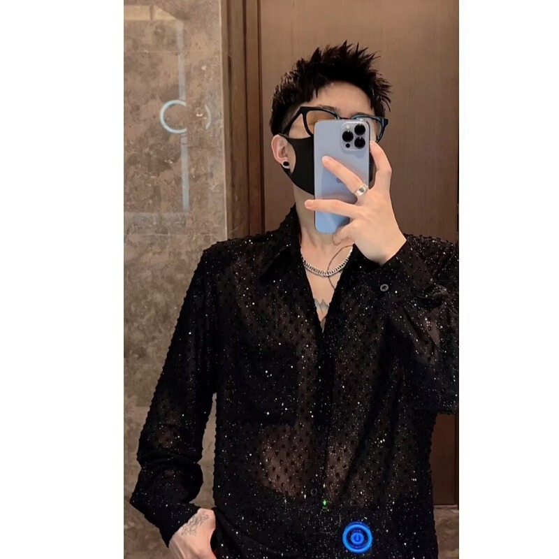 Trendy Loose Lazy Style Black and White Plaid Shirt for Men, New Spring, Autumn, Summer Plaid Shirt Casual Jacket Ins Trend