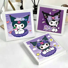 卡通新款5d儿童钻石画带框满钻美乐蒂库洛米手工diy学生制作贴画