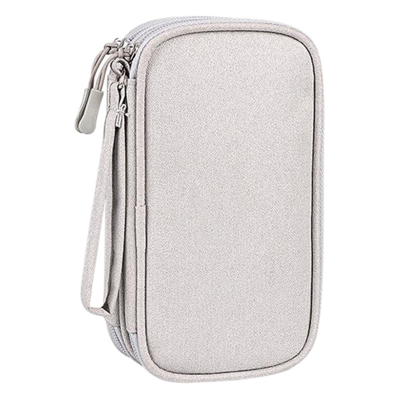 Bolsa de almacenamiento de accesorios de doble capa al por mayor de fábrica, bolsa de transporte con doble cremallera, bolsa de embalaje de acabado de varios niveles