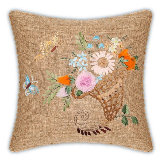 Jinhao bordado fábrica al por mayor hecho a mano bordado Cruz puntada DIY cinta bordado cojín almohada Guangzhou 04