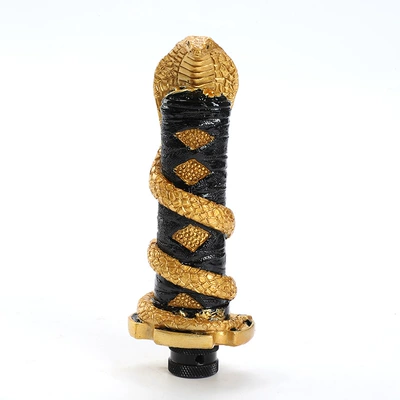 Fashionable Gear Lever Universal Gear Cab and accessories - snake-head-gold