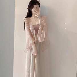 小个子夏装温柔夏季三件套中式国风女装糯风可盐汉服防晒套装