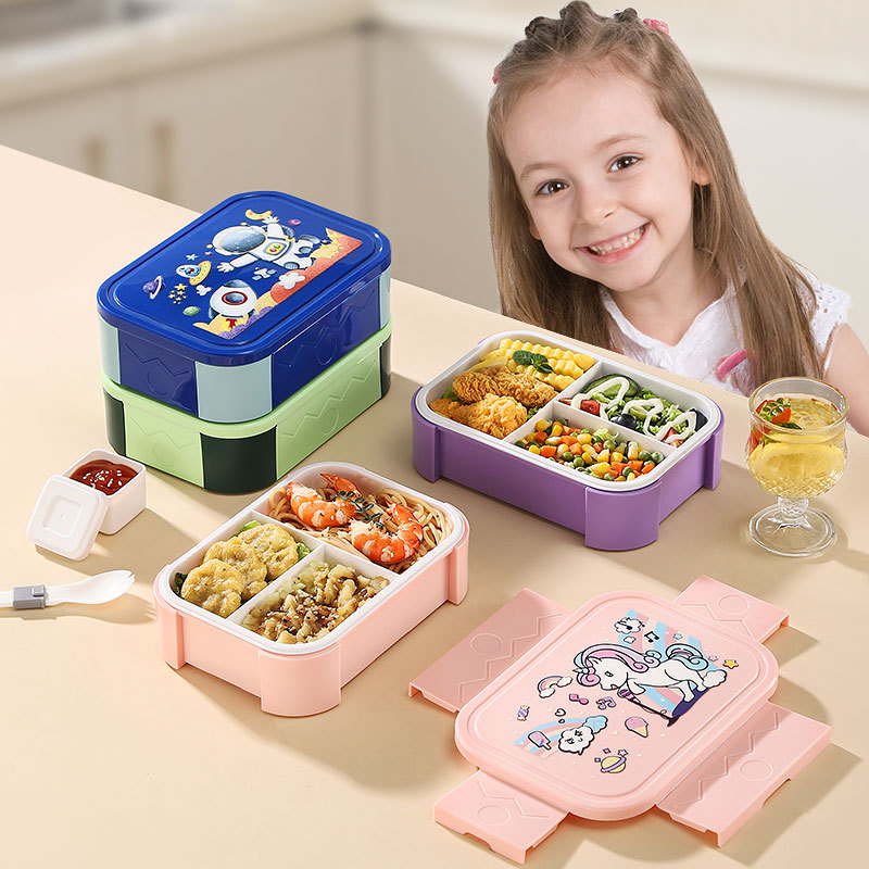 cartoon plastic lunch box for feeding