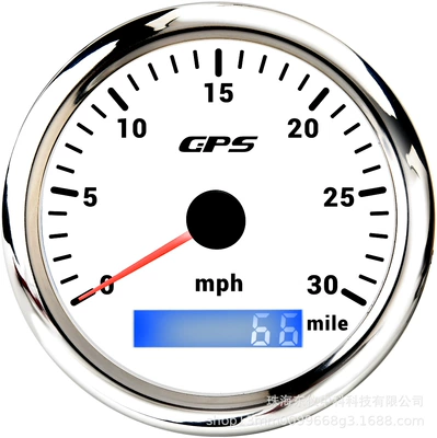 automobile instrument Universal Applicable Yacht - gps30mph-white-plate