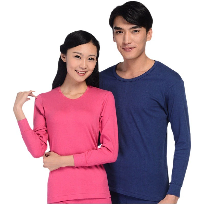 Нижнее белье Red Bean Мужская и женская осенняя одежда Осенняя одежда из хлопковой шерсти с низким вырезом и круглым вырезом из чистого хлопка цельный топ с одним куском больших размеров