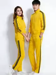 Trendy Spring/Autumn Three-Stripe Track Suit for Men and Women, Casual Running Outfit with Zip-Up Jacket and Pants Two-Piece Set