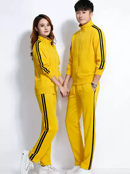Trendy Spring/Autumn Three-Stripe Track Suit for Men and Women, Casual Running Outfit with Zip-Up Jacket and Pants Two-Piece Set
