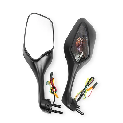 For Honda Cbr1000Rr 2008-2016 Foldable with Steering Motorcycle Reflector Rearview Mirror (Motorcycle rearview mirror) - smoked-shell