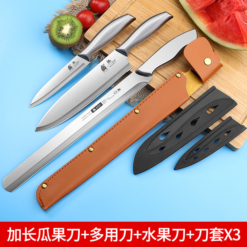 Cuchillo de frutas conjunto doméstico comercial de corte de sandía grande alargado cuchillo de frutas de corte de cabello plano cuchillo de pelado Yangjiang