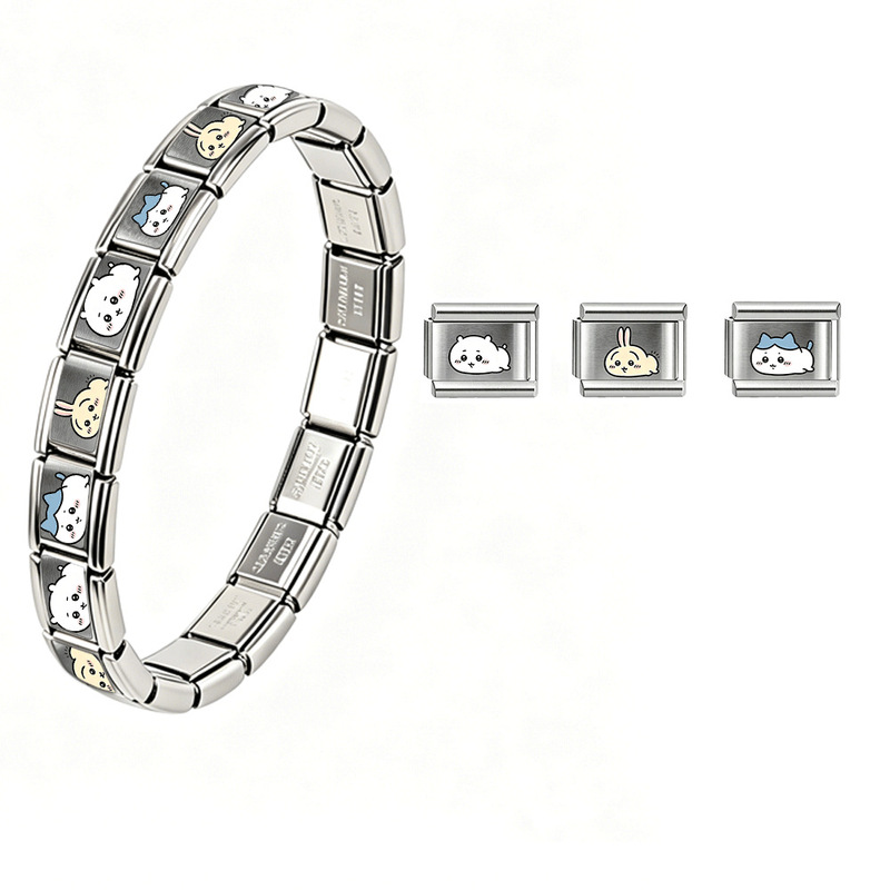 New Stainless Steel DIY Elastic Bracelet, Popular on Cross-Border E-Commerce, Fashionable and Versatile Bracelet for Men and Women, Wholesale