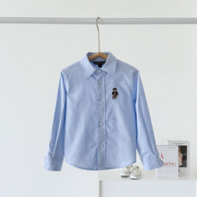 G25春款 韩版童装国内专柜外贸尾单男女童2色翻领长袖衬衣TTYW255