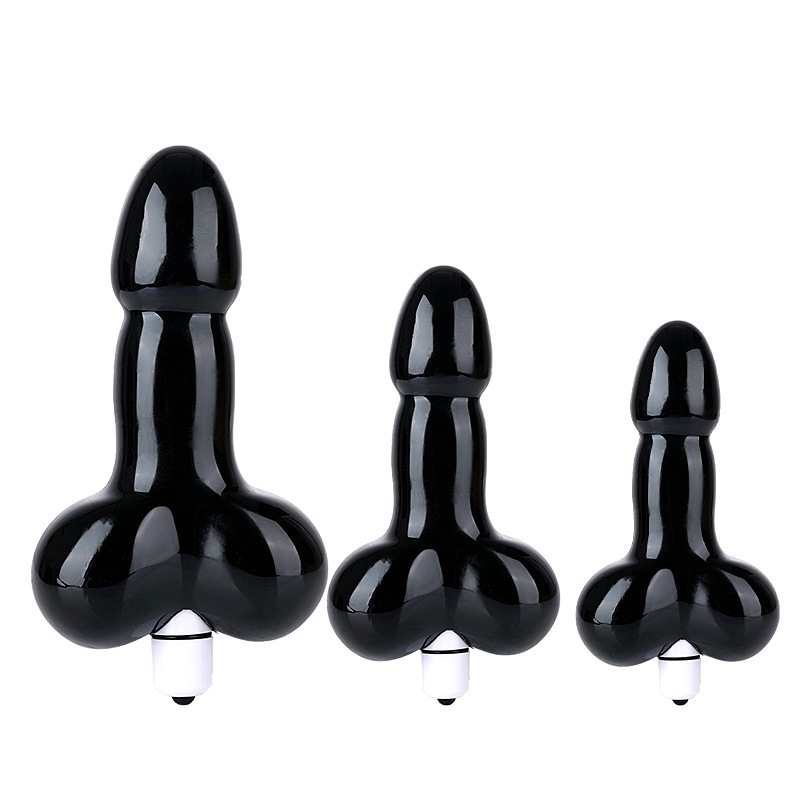 Backstage Three Swordsman Vibrating Masturbator, Large Black TPE Textured Sleeve — detail image 6