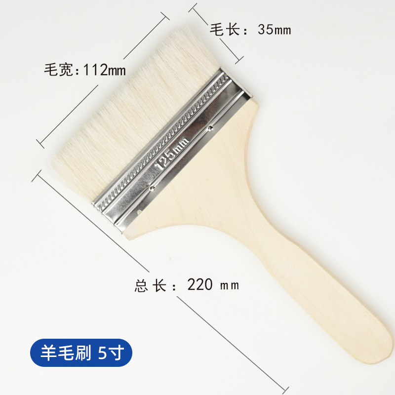 Fabricante al por mayor cepillo de lana cepillo de pintura cepillo de horneado cepillo de pintura mango de madera cepillo de pelo suave para barbacoa pintor