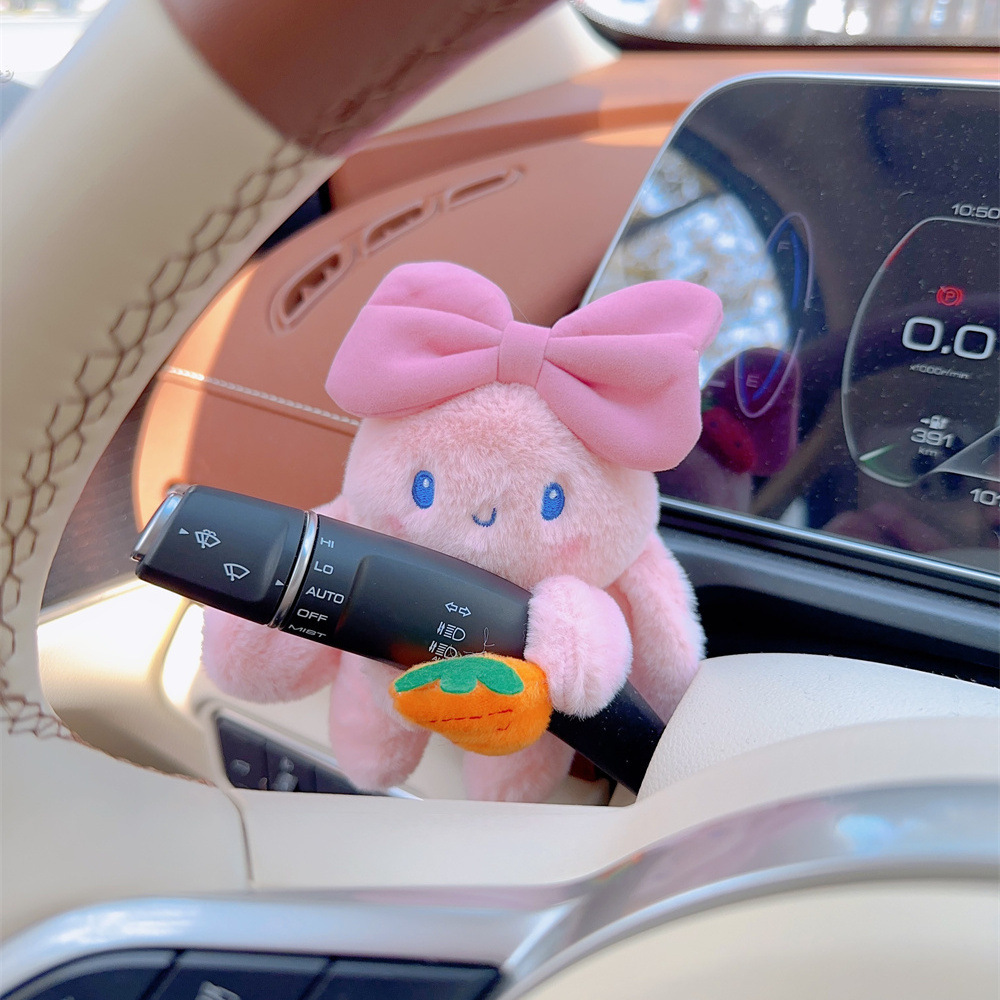 Celebridad de Internet lindo conejo decoración de coche limpiaparabrisas palanca de cambios de dirección joyería interior del coche pantalla personalidad diosa