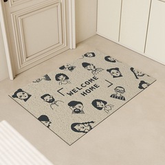 Entrance door, dirt and sand floor mat, entrance door carpet, water-absorbent anti-slip foot mat, door mat, cuttable mat
