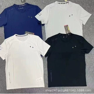圆领冰丝短袖T恤男夏季运动跑步健身训练服宽松型套头速干t恤男