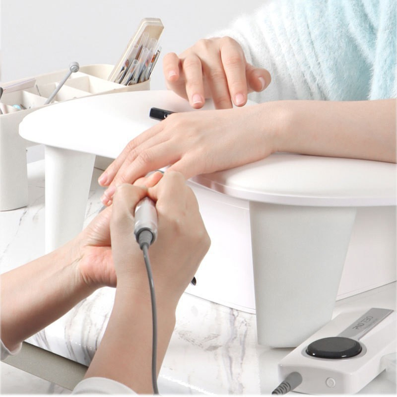 U1 Double-Hand Manicure Pillow, Portable Detachable Stand, Nail Polish Tilt Design, Pu Leather Surface, Comfortable and Multifunctional