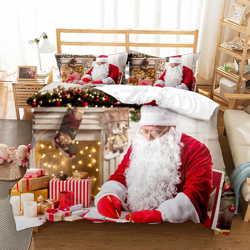 Nuova collezione natalizia Copripiumino in 3 pezzi, set opaco da 4 pezzi, set da 2 pezzi personalizzabile_voghion.com