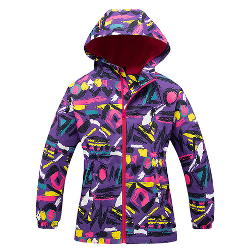Children's clothing, spring and autumn, medium and large children's style mid-length windbreakers, girls' velvet warm clothes, girls' jackets, children's jackets