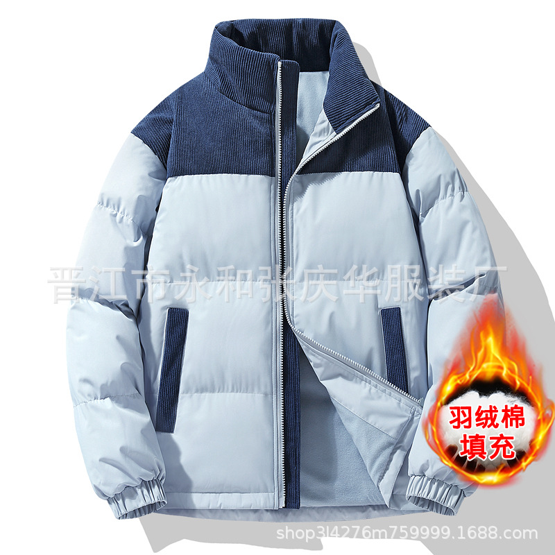 Abrigo de invierno de algodón acolchado abrigo de pan de cuello de pie para hombres y mujeres abrigo de algodón acolchado abrigo cálido de algodón con forro polar abrigo de algodón acolchado entrega en vivo