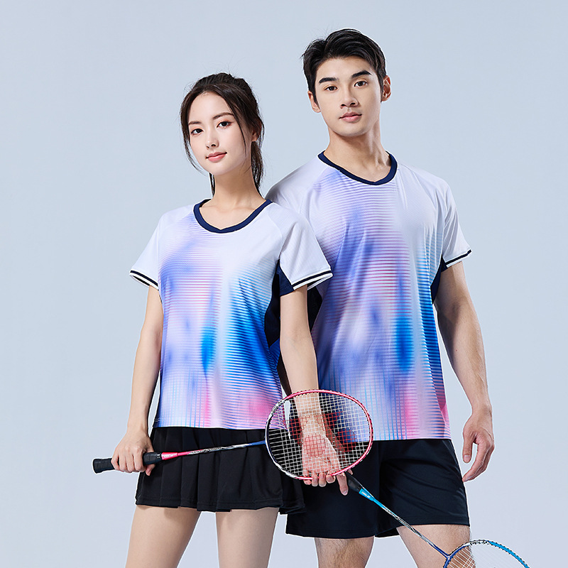 New Badminton Suit Men and Women Players Quick-drying Breathable Sports T-shirt Adult Table Tennis Quick-drying suit Training Suit