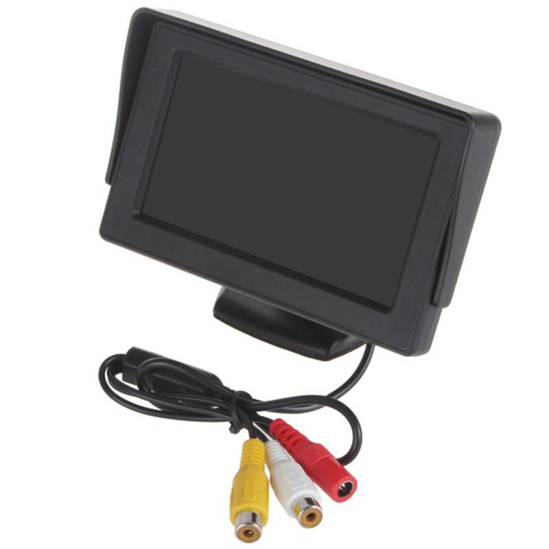 Car-mounted display 4.3inch CVBS signal AV interface split high-definition IPS display for scooter reversing camera