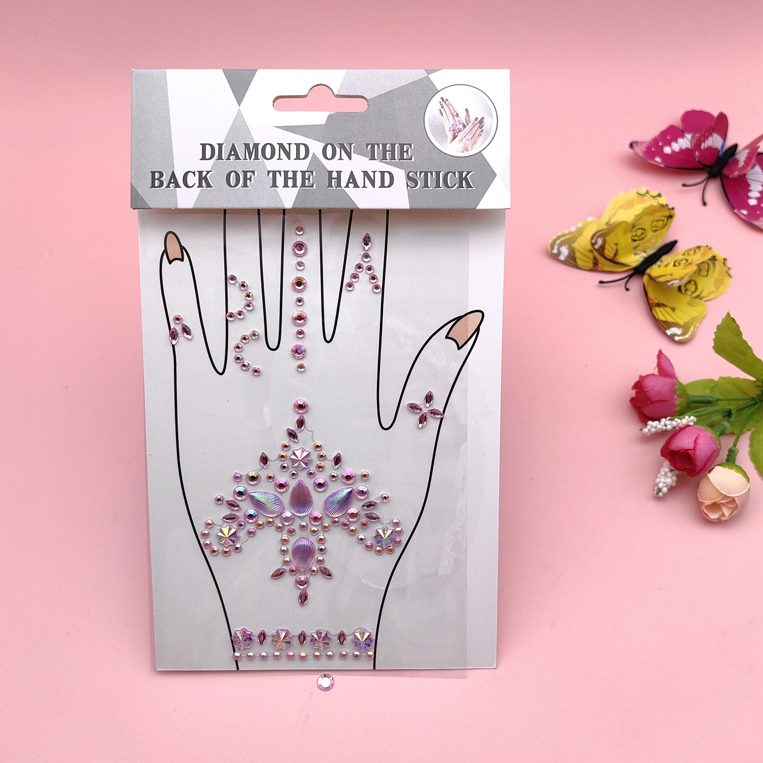 Nueva mano transfronteriza pegatinas decorativas acrílico música Festival Navidad joyería rhinestone manicura uñas pegatinas princesa