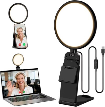 Cross-border rechargeable circular office mobile phone fill light for computer video conferencing, live streaming, and TikTok live broadcast use Cross-border rechargeable circular office mobile phone fill light for computer video conferencing, live streaming, and TikTok live broadcast use