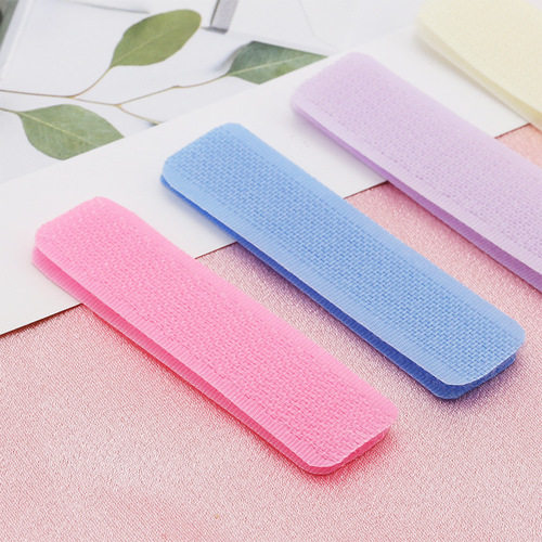 Nylon blended Velcro clothing accessories black hook surface matte surface glue-free mother-in-law fixed self-adhesive shoe buckle