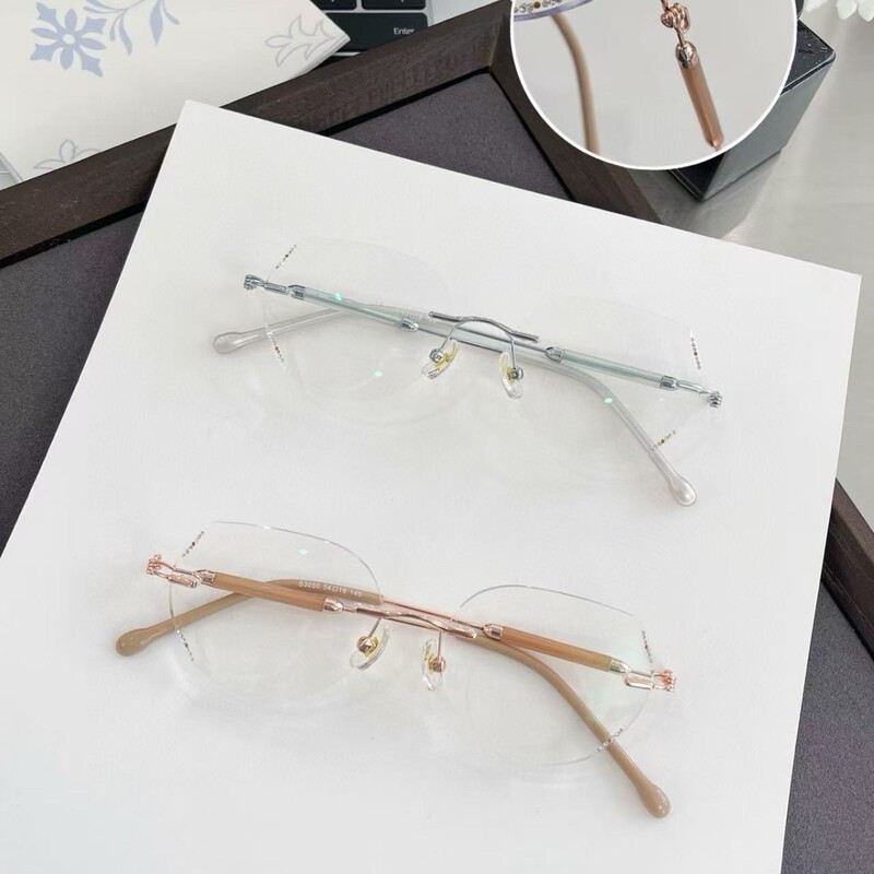 New Edge-Cut Titanium Frame Ultra-Light Titanium Frame Elegant Glasses Frame Myopia Frame Men's Glasses Frame S3050