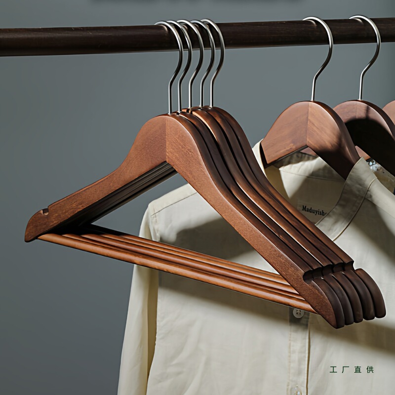 Wooden clothes hanger for home use, solid wood clothes rack, non-slip and non-marking wooden clothes hanger, wardrobe support Wooden clothes hanger for home use, solid wood clothes rack, non-slip and non-marking wooden clothes hanger, wardrobe support