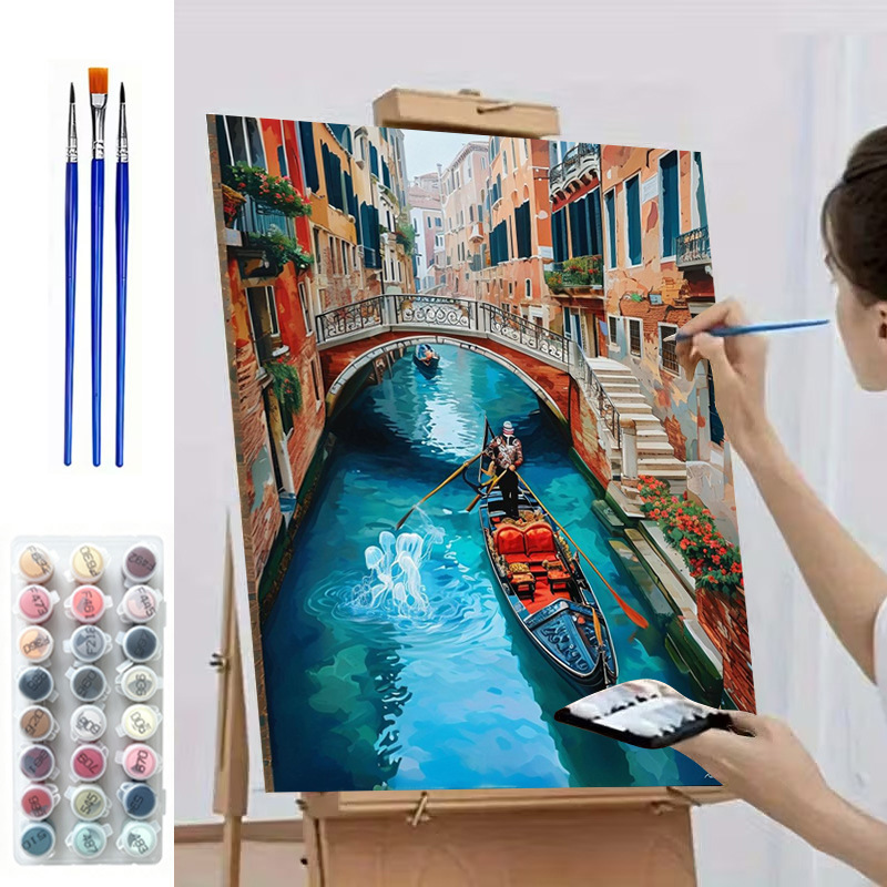 Ozon Miyazaki Jun pintura al óleo digital de verano DIY relleno manual de color curación con combinación de marcos interiores decoración de Sala de estar estilo INSI image 18