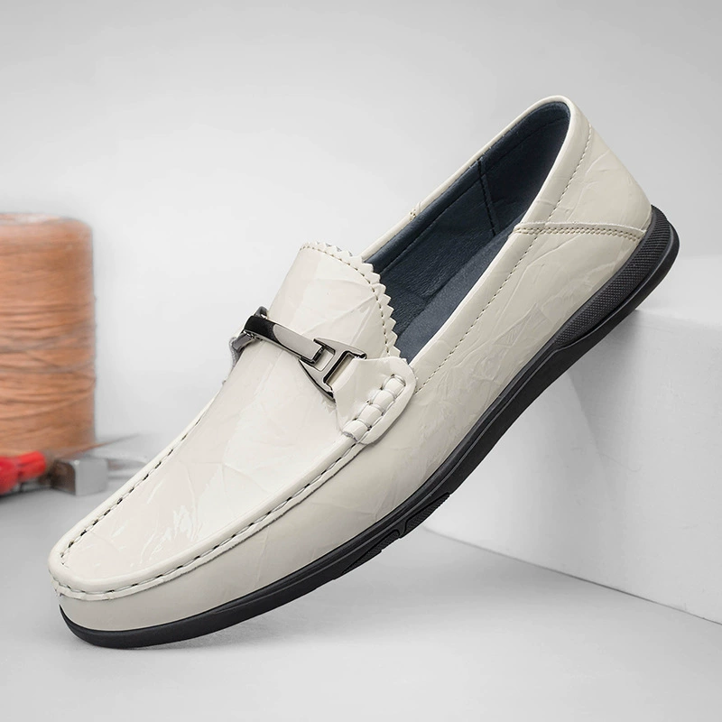 Footwear English style, men's shoes for leisure for leather shoes, genuine leather, soft sole