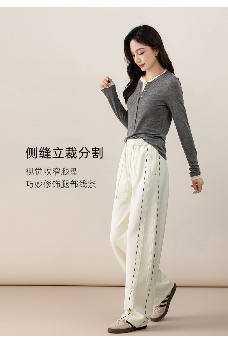 Quần culottes nữ ống rộng cạp thun co giãn chất liệu lyocell len mềm mại dáng chuối — màu tím mận chi tiết 14