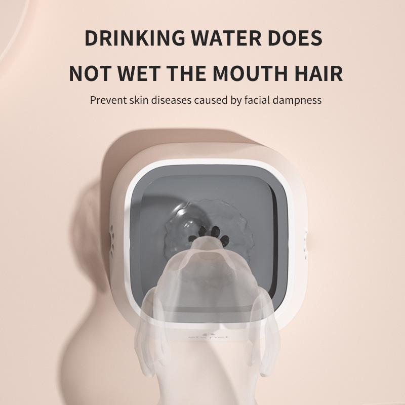 Tazón de fuente transfronteriza de agua para mascotas a prueba de salpicaduras, boca no húmeda flotante Tazón dispensador de agua de suspensión montado en el automóvil dispensador de agua de gato antidetonante