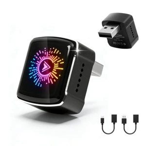 2026 RGB Rəngli İşıqlı Carplay Box Android Auto Simsiz Adapter