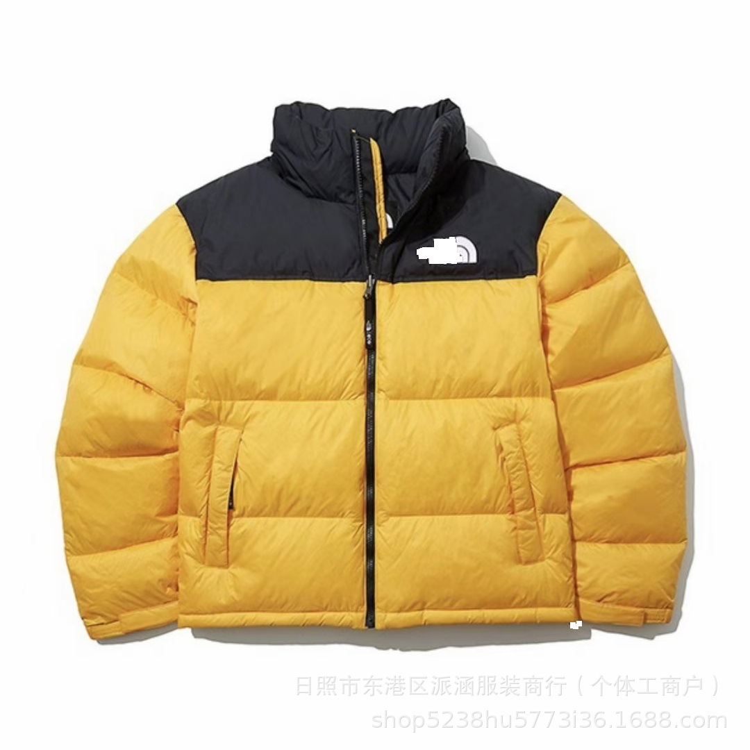 1996 chaqueta de algodón bordada clásica para hombres y mujeres 2024 pareja de invierno de collar vertical ropa de pan a prueba de frío