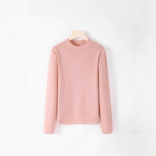 濮院工厂! 100山羊绒新款纯色百搭圆领针织衫毛衣