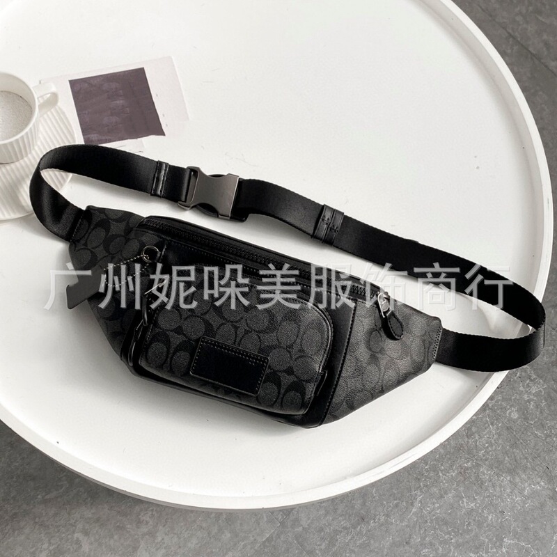 C Home Bag Classic Printed Zipper Sports Waist Bag Single Shoulder Crossbody Retro All-match Men's Hip Bag Chest Bag C Home Bag Classic Printed Zipper Sports Waist Bag Single Shoulder Crossbody Retro All-match Men's Hip Bag Chest Bag