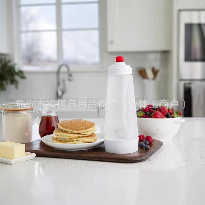 Cross-Border Hand-Cranked Batter Mixing Bottle Muffin Dispenser Cream with Scale Dispenser Pot Manufacturer Ready Supply Wholesale Cross-Border Hand-Cranked Batter Mixing Bottle Muffin Dispenser Cream with Scale Dispenser Pot Manufacturer Ready Supply Wholesale