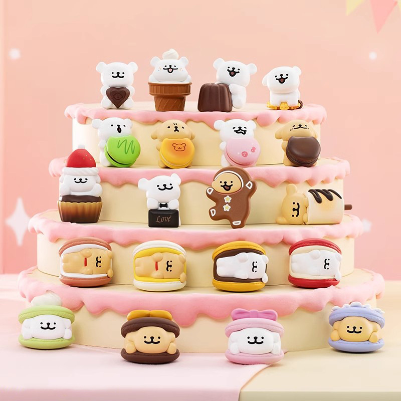 本物のライン子犬ハッピーお出かけシリーズブラインドボックストレンディなかわいい人形フィギュアギフトデスクトップ装飾品卸売|undefined