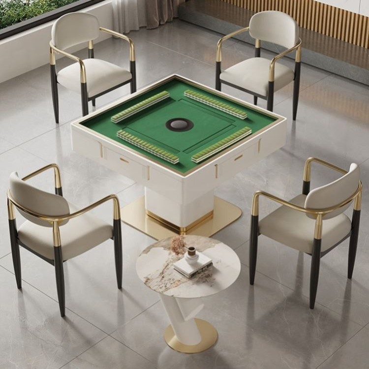 Mesa de centro, elevador, máquina de mahjong, mesa de comedor, todo en uno, hogar automático, lujo ligero, comida de placa de roca de Pandora moderna de alta gama