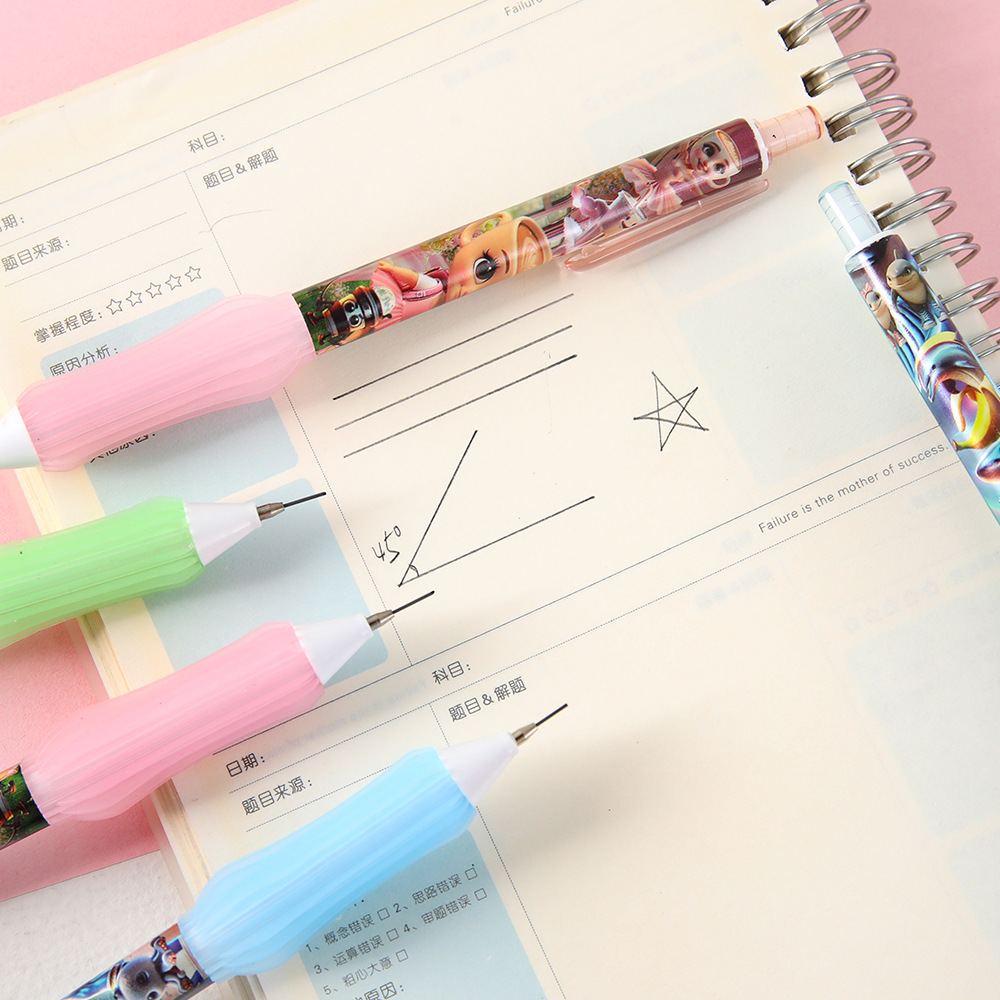 Lápices de actividad extranjeros de alto valor facial con bolígrafo protector de manos para estudiantes de escuela primaria artículos de papelería