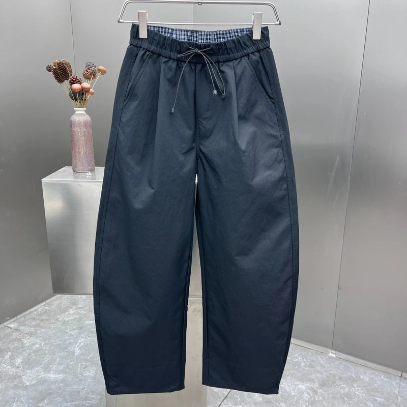 Autumn New High Street Style Loose Fit Scimitar Straight-Leg Wide Leg Pants Men's Solid Color Casual Pants Banana Pants