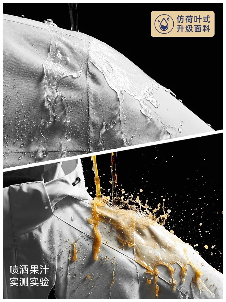 Chaqueta al aire libre de color de contraste de costura Camel HJCAMEL para hombres y mujeres, otoño e invierno, chaqueta de pareja suelta a prueba de viento e impermeable