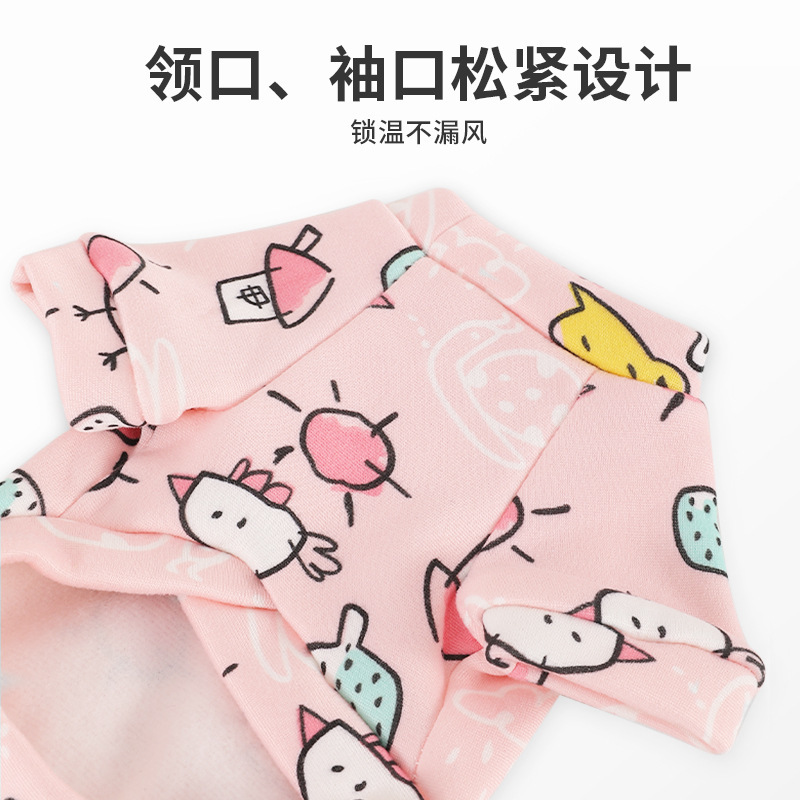 Ropa para mascotas transfronteriza ropa para gatos transpirable lindo Otoño e Invierno perro de peluche de dibujos animados para mascotas graffiti ropa para mascotas