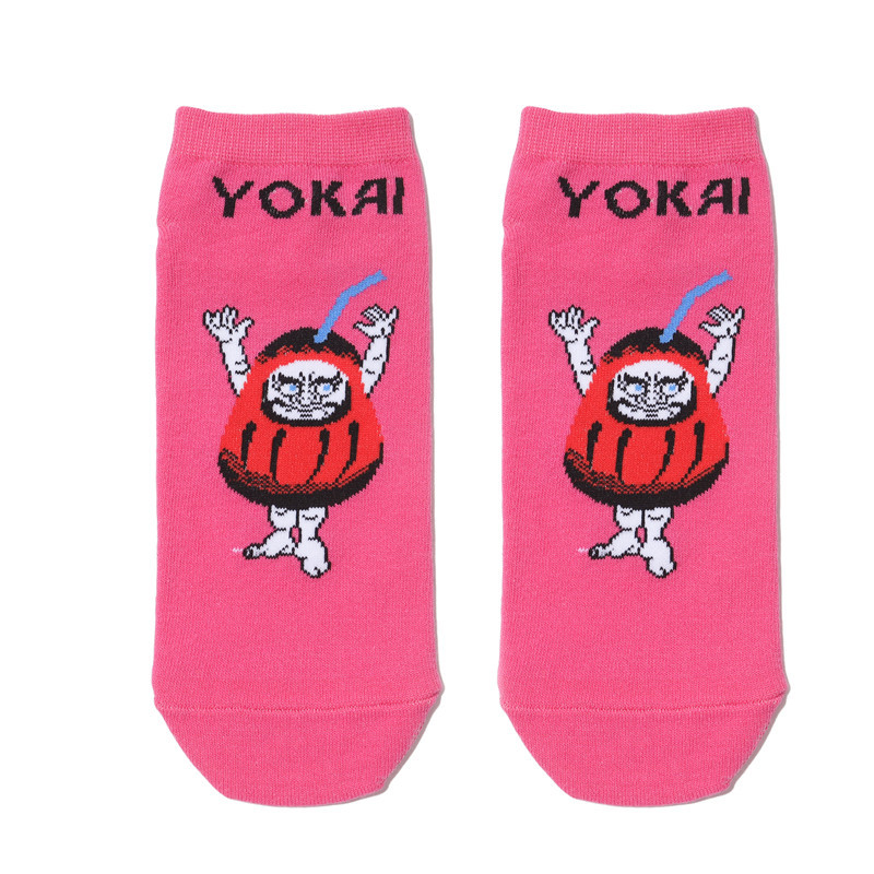 Male Japanese Monster Animation Socks Female Cotton Monster Story Sock Cartoon Personality Trend Boat Socks-5Prs 43 Img_5793