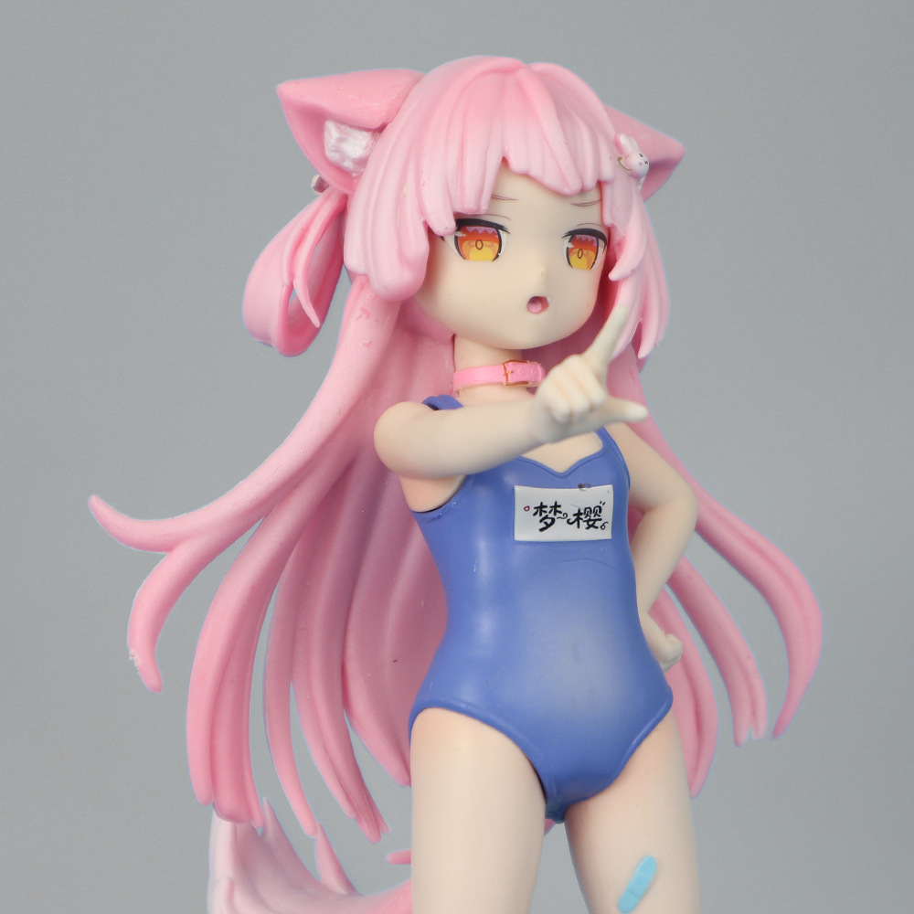 Starluo Pavilion Dream Sakura Dress-up Time Figur Katzenmädchen im Badeanzug Loli Statue für Anime-Fans Desktop-Deko Sammlerstück Feiertagsdekoration – Detail 1