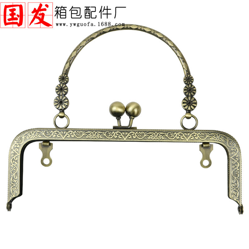 [Nuevo] 18cm agujero de tornillo relieve cuadrado tres flores mano oro oro mano oro oro al por mayor